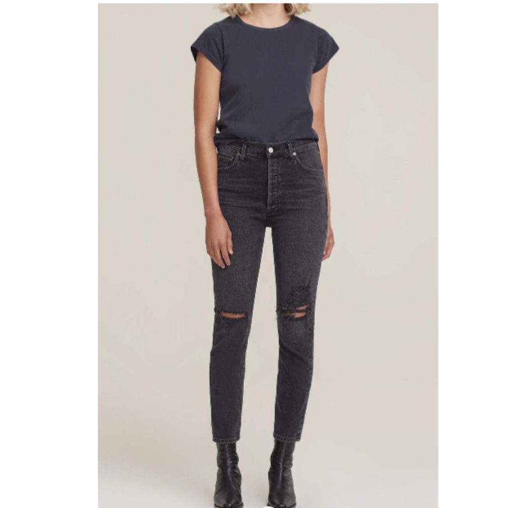 NWOT AGOLDE Nico High Rise Slim Jeans Cassette 28
